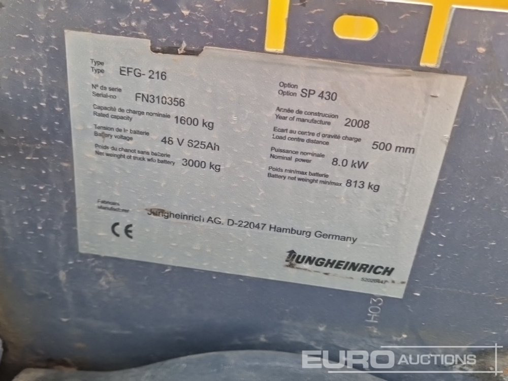 Forklift listrik Jungheinrich EFG-216: gambar 22