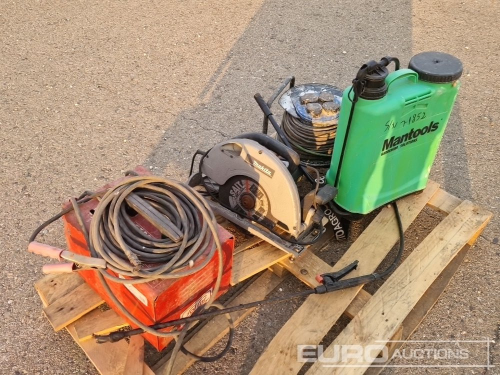 Pallet of Welding Machine, Circular Saw, Cable Reel, Backpack Sprayer - Membangun inventaris: gambar 3 Pallet of Welding Machine, Circular Saw, Cable Reel, Backpack Sprayer - Membangun inventaris: gambar 3