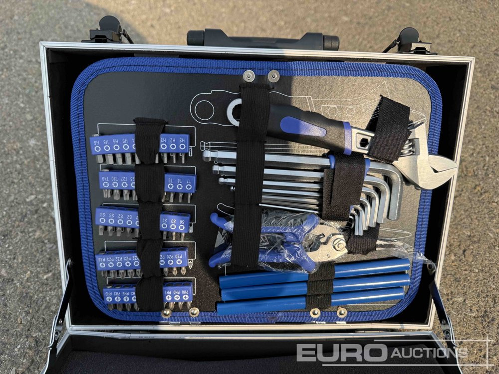Membangun inventaris Unused Günter Wagen 110 Pcs Aluminium Tools Box: gambar 7