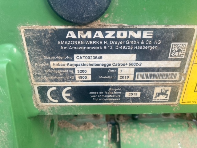 Amazone Catros 5002-2 - Garu cakram: gambar 2 Amazone Catros 5002-2 - Garu cakram: gambar 2