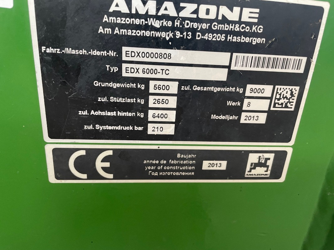 Amazone EDX 6000 TC - Bor benih: gambar 2 Amazone EDX 6000 TC - Bor benih: gambar 2