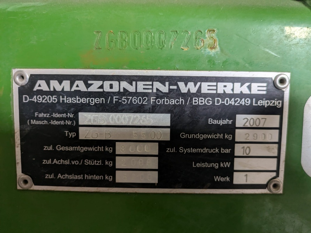 Amazone ZGB 5500 - Semprotan: gambar 4 Amazone ZGB 5500 - Semprotan: gambar 4