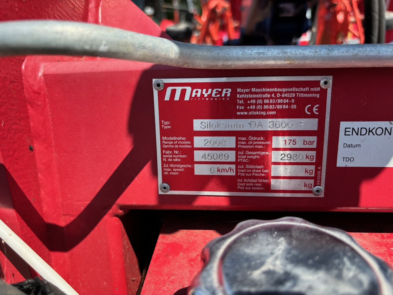 Mayer Siloking mm DA 3600 F - Peralatan silo: gambar 2 Mayer Siloking mm DA 3600 F - Peralatan silo: gambar 2