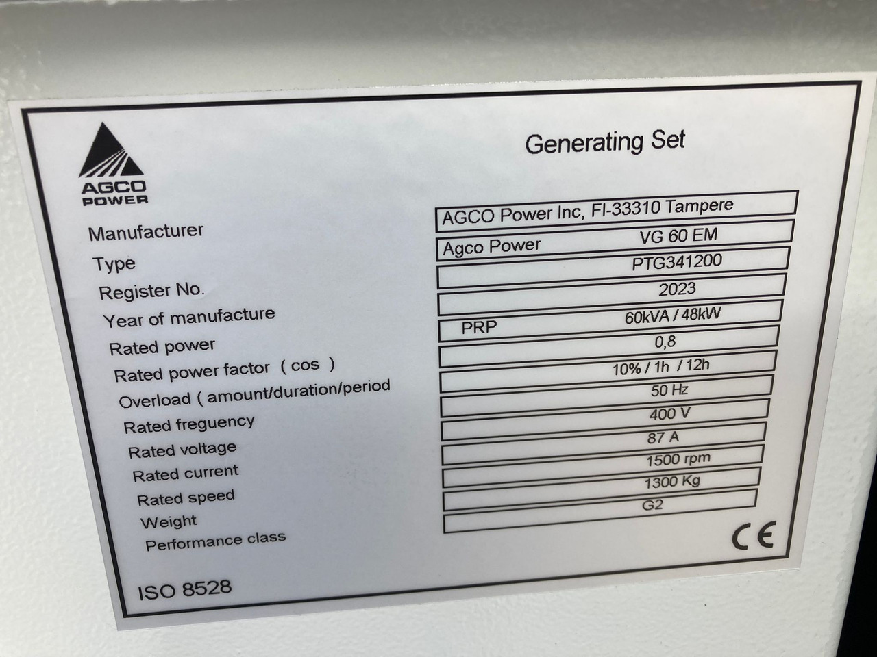 Valtra Diesel-Generator VG60 - Peralatan ternak: gambar 2 Valtra Diesel-Generator VG60 - Peralatan ternak: gambar 2