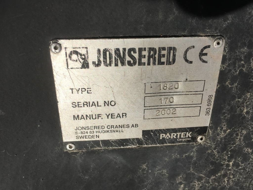 JONSERED 1820 - Derek pemuat untuk Truk: gambar 3 JONSERED 1820 - Derek pemuat untuk Truk: gambar 3