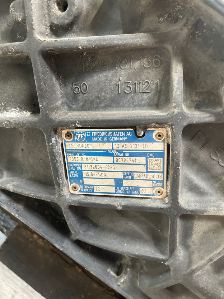 MAN 12AS2131 TD - RETRADER - Gearbox untuk Truk: gambar 4 MAN 12AS2131 TD - RETRADER - Gearbox untuk Truk: gambar 4