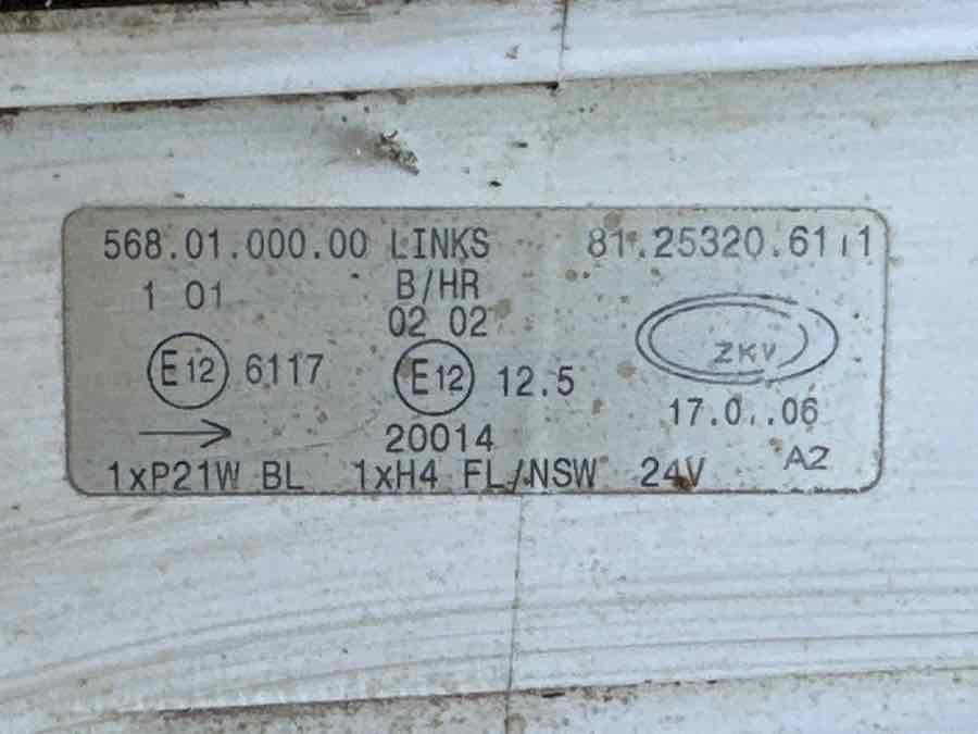 MAN LAMP 81.25320-6111 - Cahaya/ Pencahayaan untuk Truk: gambar 3 MAN LAMP 81.25320-6111 - Cahaya/ Pencahayaan untuk Truk: gambar 3