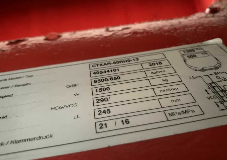 Auramo CTXAR-60RH0-13 - Klem untuk Forklift: gambar 2 Auramo CTXAR-60RH0-13 - Klem untuk Forklift: gambar 2