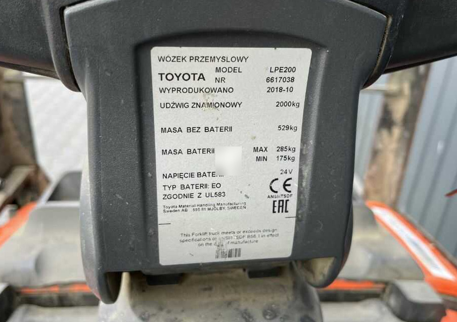 BT LPE200 - Truk pallet: gambar 4 BT LPE200 - Truk pallet: gambar 4