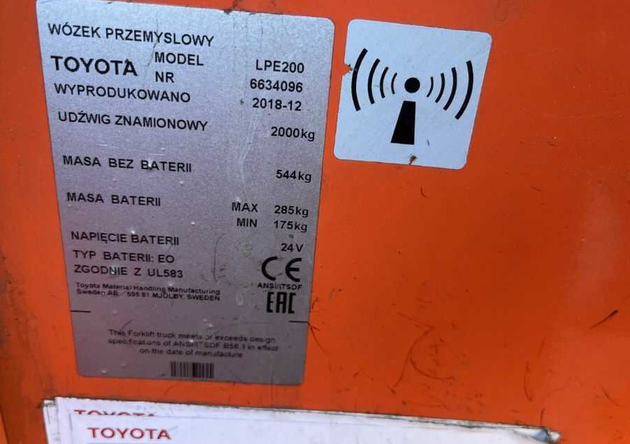 BT LPE200 - Truk pallet: gambar 4 BT LPE200 - Truk pallet: gambar 4