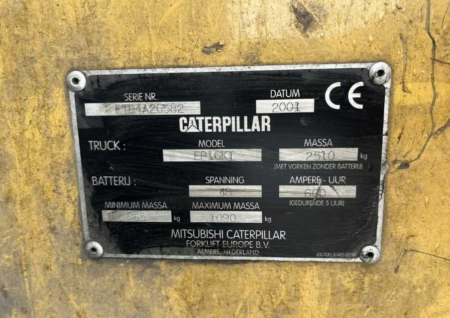 CAT Lift Trucks EP16KT - Forklift listrik: gambar 4 CAT Lift Trucks EP16KT - Forklift listrik: gambar 4