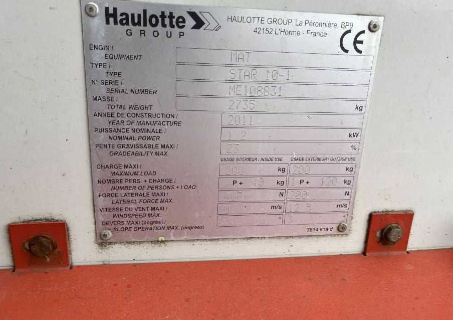 Haulotte STAR 10-1 - Lift tiang vertikal: gambar 4 Haulotte STAR 10-1 - Lift tiang vertikal: gambar 4