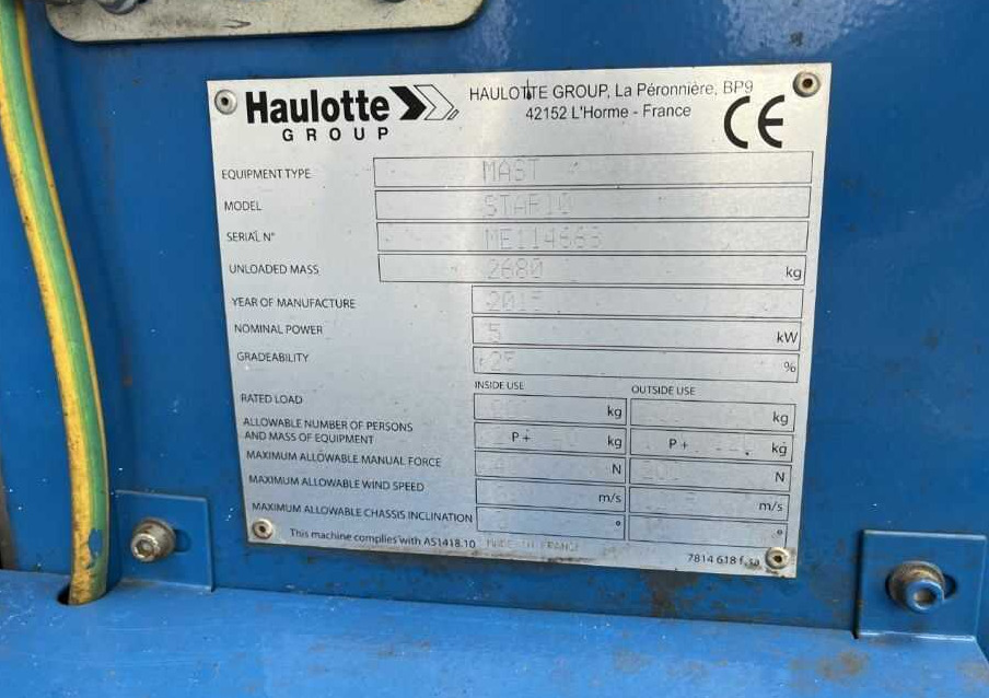 Haulotte STAR10 - Boom teleskopik: gambar 4 Haulotte STAR10 - Boom teleskopik: gambar 4