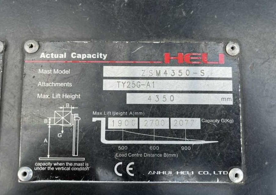 Heli CPD25 - Forklift listrik: gambar 5 Heli CPD25 - Forklift listrik: gambar 5