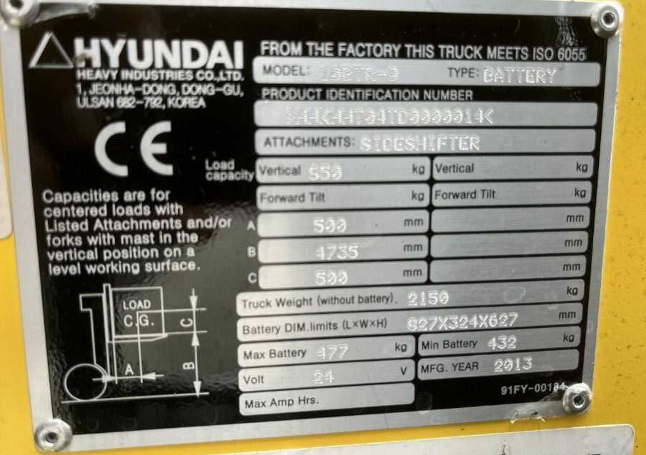 Hyundai 10BTR-9 - Forklift listrik: gambar 4 Hyundai 10BTR-9 - Forklift listrik: gambar 4