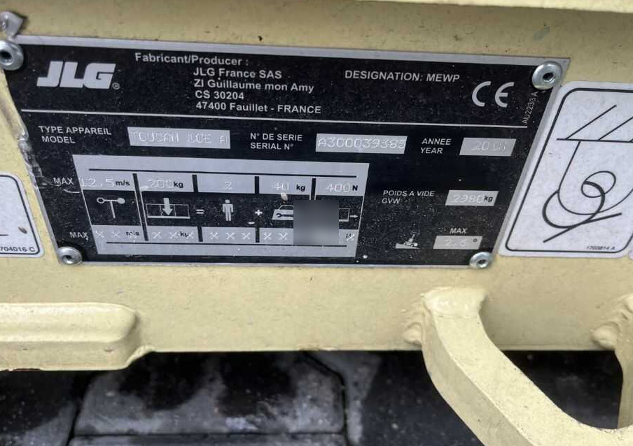 JLG Toucan 10EA - Lift tiang vertikal: gambar 4 JLG Toucan 10EA - Lift tiang vertikal: gambar 4