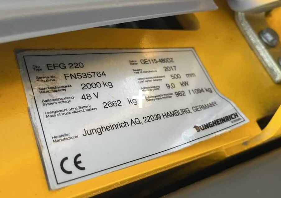 Jungheinrich EFG220 - Forklift listrik: gambar 4 Jungheinrich EFG220 - Forklift listrik: gambar 4