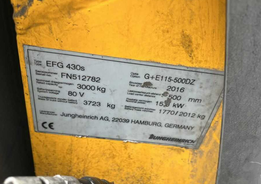 Jungheinrich EFG430s - Forklift listrik: gambar 4 Jungheinrich EFG430s - Forklift listrik: gambar 4