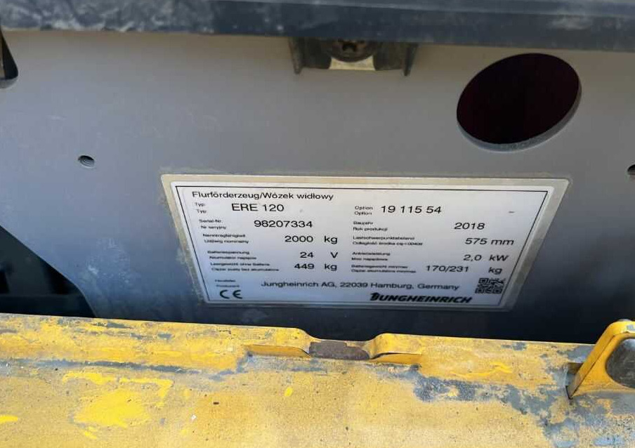 Jungheinrich ERE120 - Truk pallet: gambar 4 Jungheinrich ERE120 - Truk pallet: gambar 4