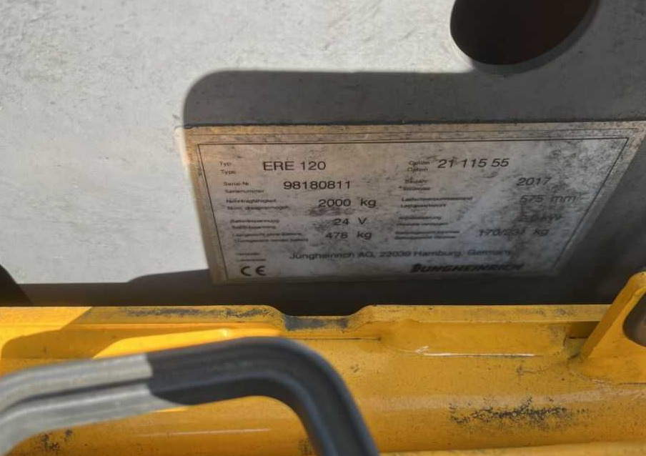 Jungheinrich ERE120 - Truk pallet: gambar 4 Jungheinrich ERE120 - Truk pallet: gambar 4