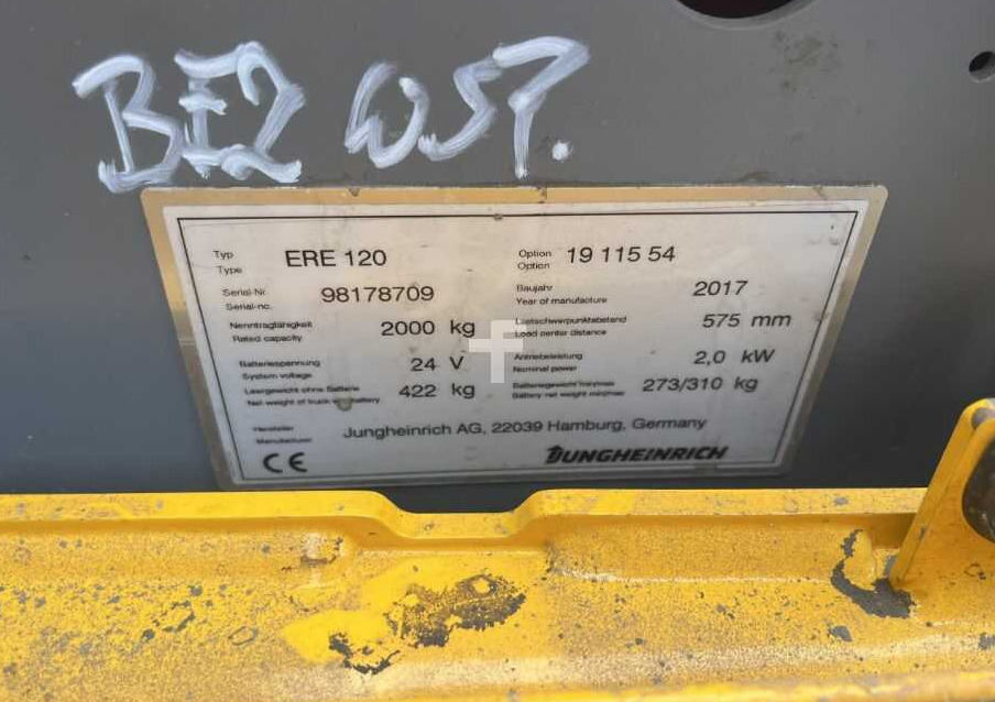 Jungheinrich ERE120 - Truk pallet: gambar 4 Jungheinrich ERE120 - Truk pallet: gambar 4