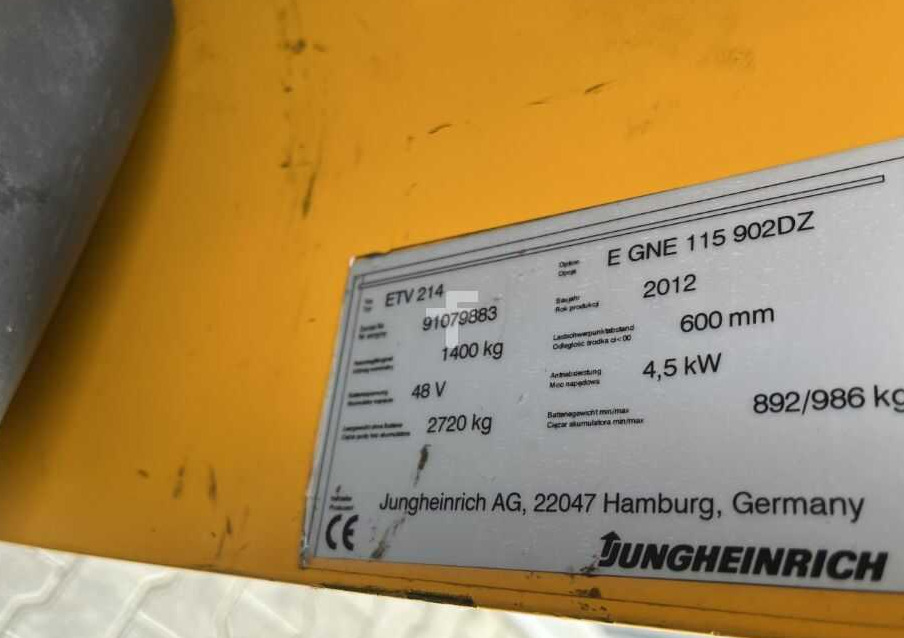 Jungheinrich ETV214 - Jangkauan truk: gambar 4 Jungheinrich ETV214 - Jangkauan truk: gambar 4