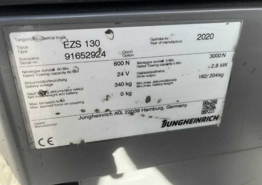 Jungheinrich EZS130 - Traktor derek: gambar 4 Jungheinrich EZS130 - Traktor derek: gambar 4