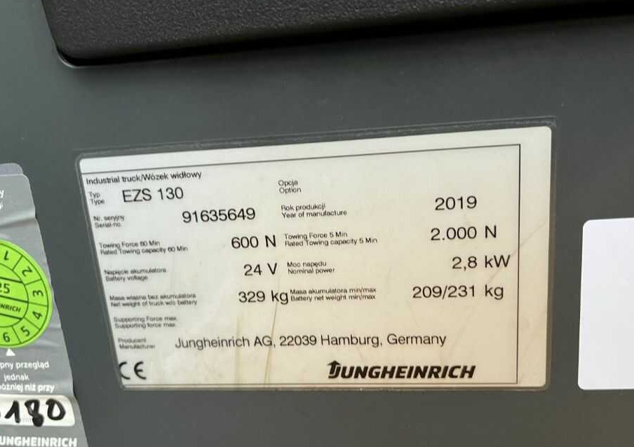 Jungheinrich EZS130 - Traktor derek: gambar 4 Jungheinrich EZS130 - Traktor derek: gambar 4