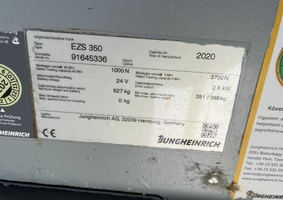 Jungheinrich EZS350 - Traktor derek: gambar 4 Jungheinrich EZS350 - Traktor derek: gambar 4