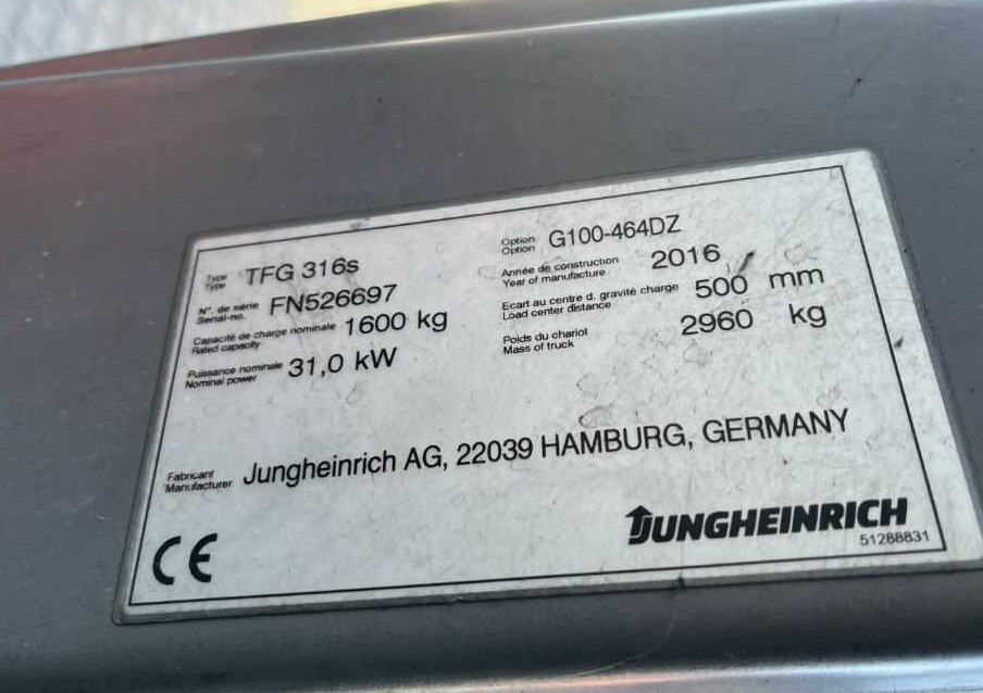 Jungheinrich TFG316s - Forklift LPG: gambar 4 Jungheinrich TFG316s - Forklift LPG: gambar 4