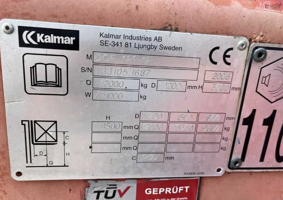 Kalmar DCE120-12 - Forklift diesel: gambar 4 Kalmar DCE120-12 - Forklift diesel: gambar 4