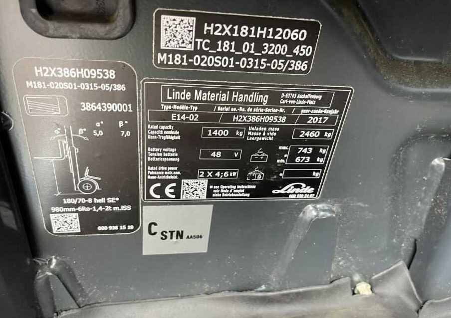 Linde E14-02 - Forklift listrik: gambar 4 Linde E14-02 - Forklift listrik: gambar 4