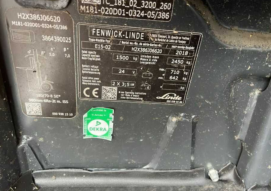 Linde E15-02 - Forklift listrik: gambar 4 Linde E15-02 - Forklift listrik: gambar 4