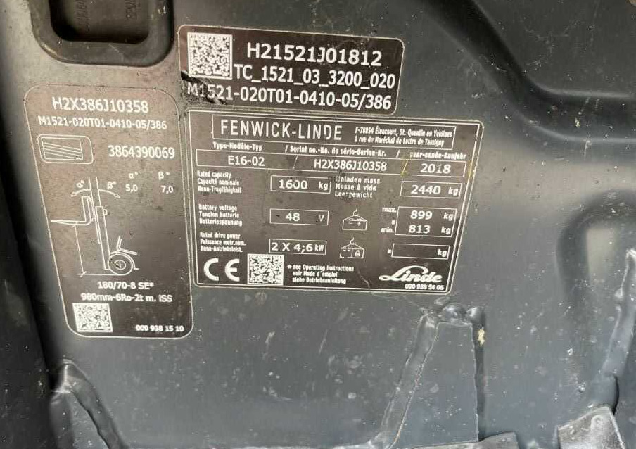 Linde E16-02 - Forklift listrik: gambar 4 Linde E16-02 - Forklift listrik: gambar 4