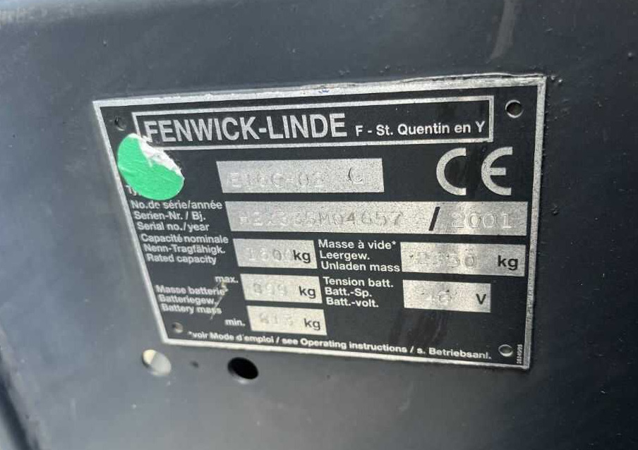 Linde E16C-01 - Forklift listrik: gambar 4 Linde E16C-01 - Forklift listrik: gambar 4