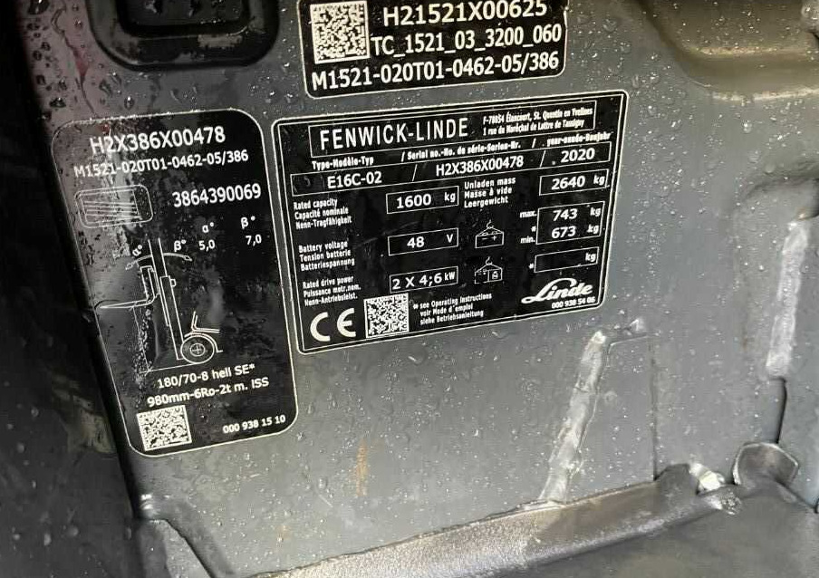 Linde E16C-02 - Forklift listrik: gambar 4 Linde E16C-02 - Forklift listrik: gambar 4