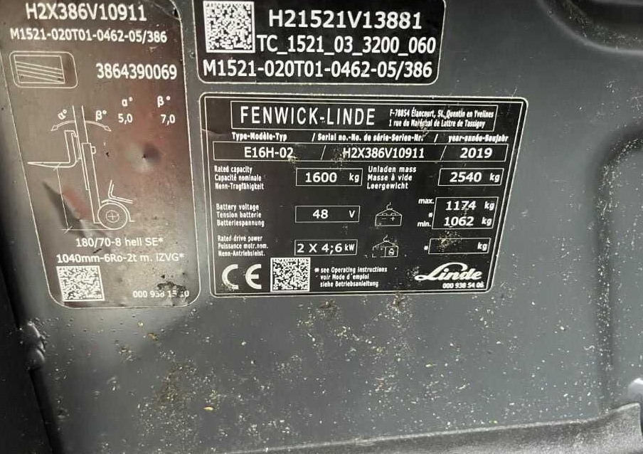 Linde E16H-02 - Forklift listrik: gambar 4 Linde E16H-02 - Forklift listrik: gambar 4