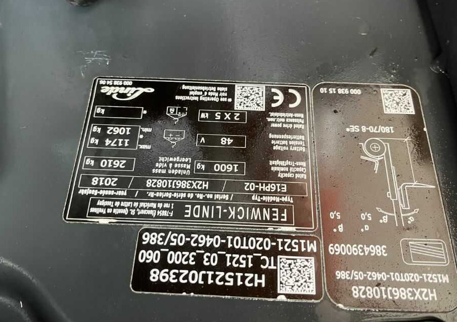 Linde E16PH-02 - Forklift listrik: gambar 4 Linde E16PH-02 - Forklift listrik: gambar 4