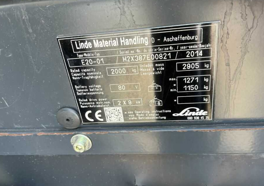 Linde E20-01 - Forklift listrik: gambar 4 Linde E20-01 - Forklift listrik: gambar 4