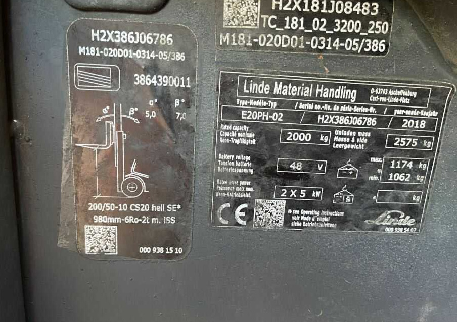 Linde E20PH-02 - Forklift listrik: gambar 4 Linde E20PH-02 - Forklift listrik: gambar 4
