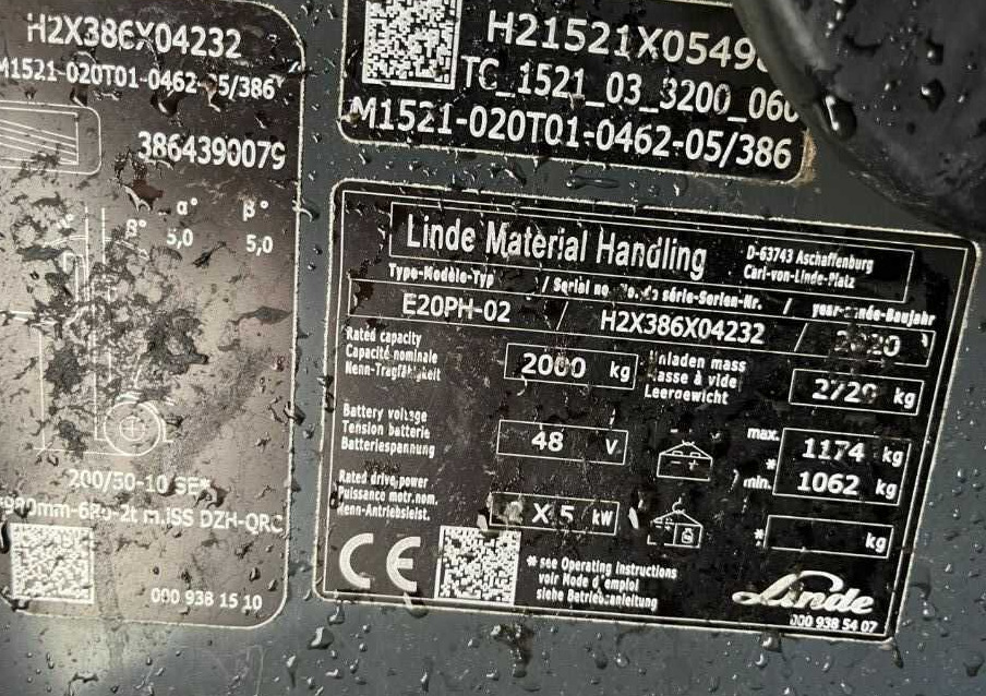 Linde E20PH-02 - Forklift listrik: gambar 4 Linde E20PH-02 - Forklift listrik: gambar 4