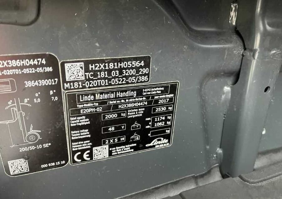 Linde E20PH-02 - Forklift listrik: gambar 4 Linde E20PH-02 - Forklift listrik: gambar 4