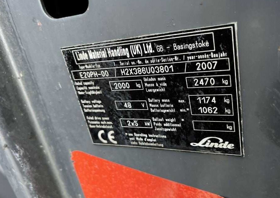 Linde E20PH - Forklift listrik: gambar 4 Linde E20PH - Forklift listrik: gambar 4