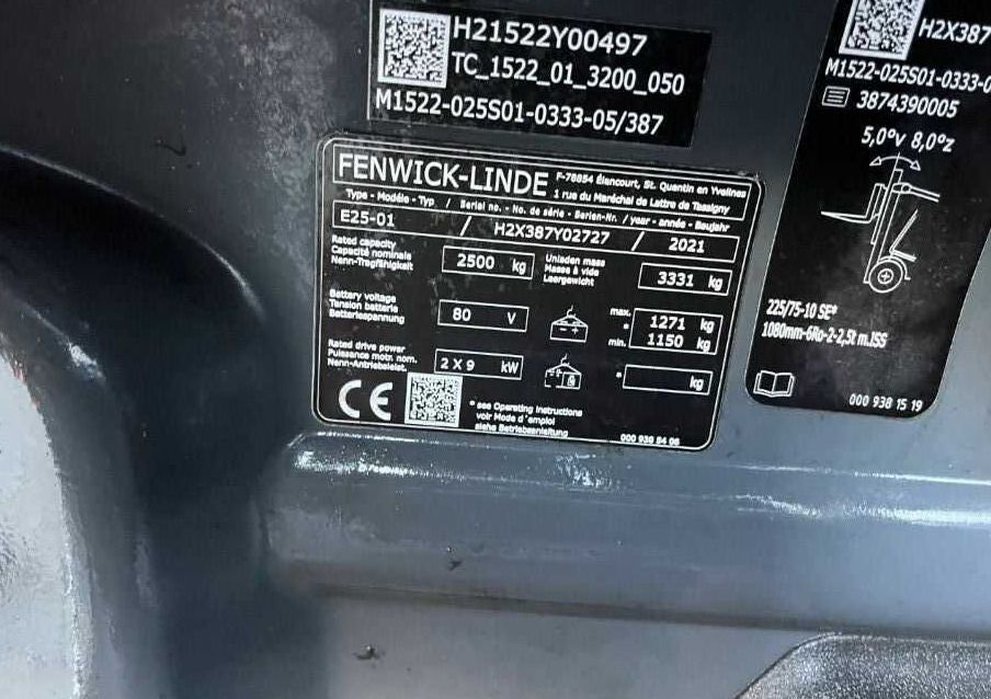 Linde E25-01 - Forklift listrik: gambar 4 Linde E25-01 - Forklift listrik: gambar 4