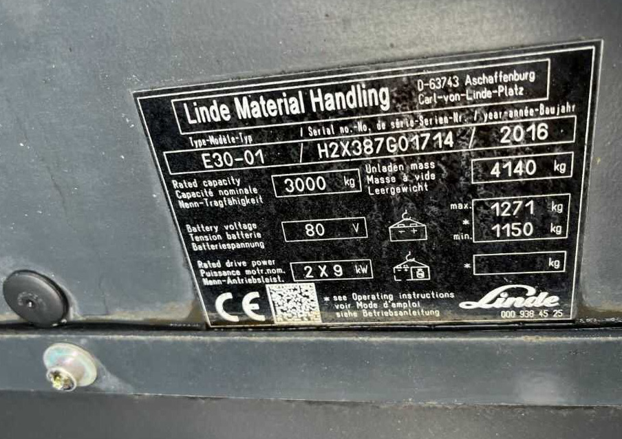 Linde E30 - Forklift listrik: gambar 4 Linde E30 - Forklift listrik: gambar 4
