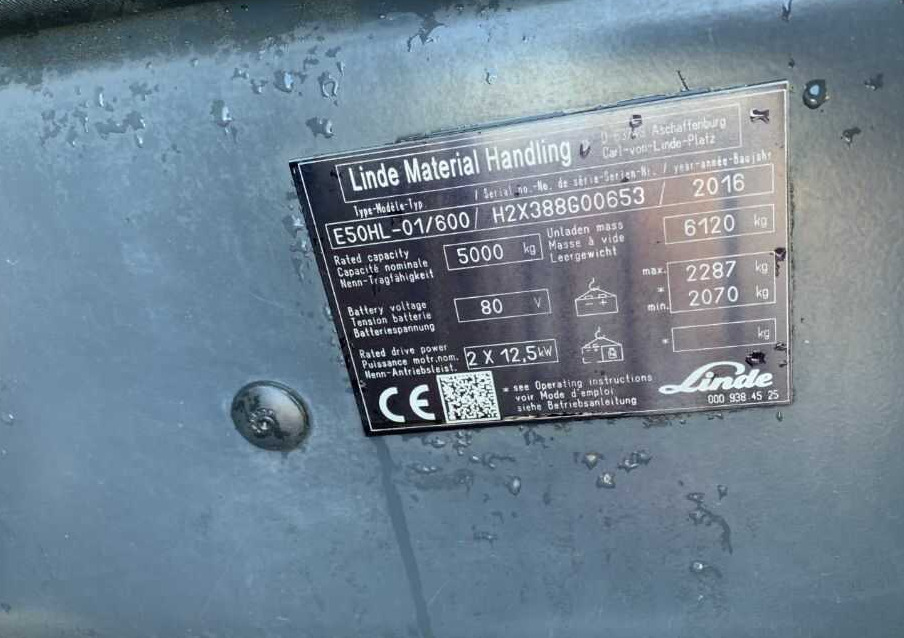 Linde E50HL-01/600 - Forklift listrik: gambar 4 Linde E50HL-01/600 - Forklift listrik: gambar 4