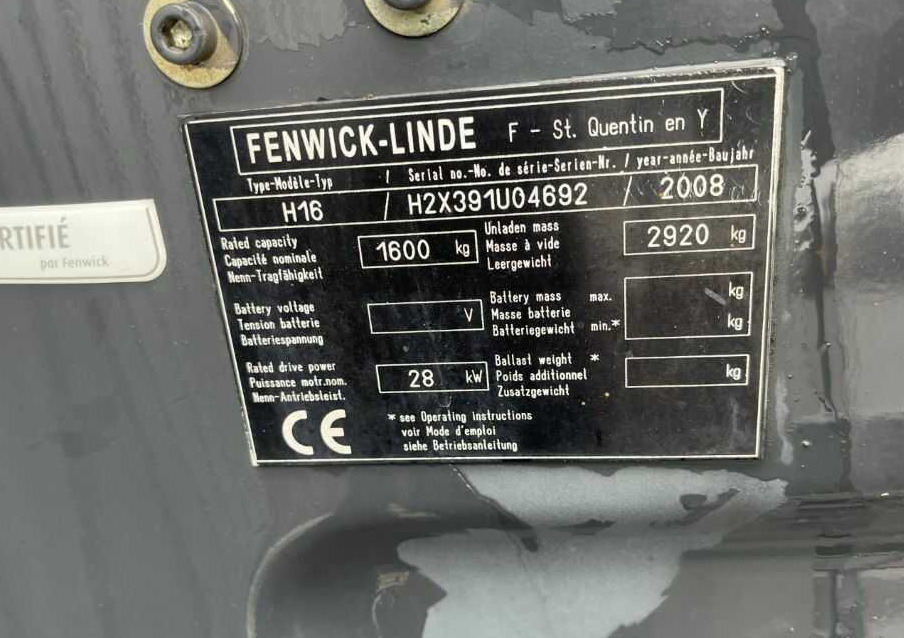 Linde H16T-01 - Forklift LPG: gambar 4 Linde H16T-01 - Forklift LPG: gambar 4