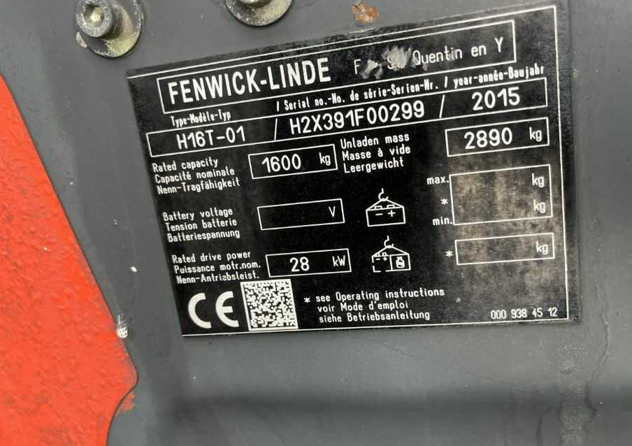 Linde H16T-01 - Forklift LPG: gambar 4 Linde H16T-01 - Forklift LPG: gambar 4