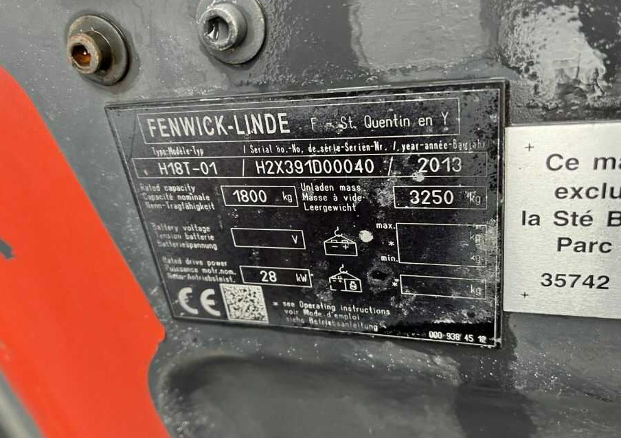 Linde H18T-01 - Forklift LPG: gambar 4 Linde H18T-01 - Forklift LPG: gambar 4