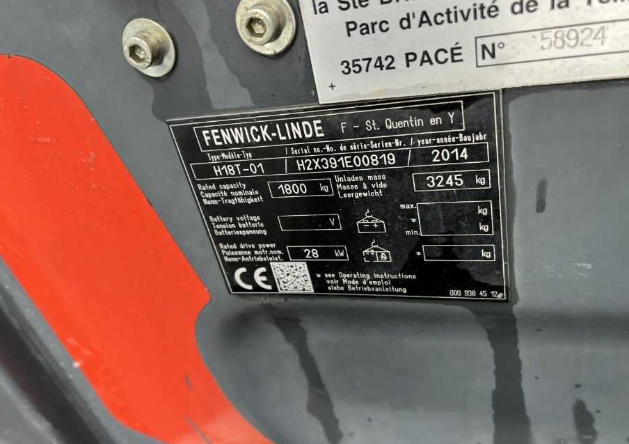 Linde H18T-01 - Forklift LPG: gambar 4 Linde H18T-01 - Forklift LPG: gambar 4